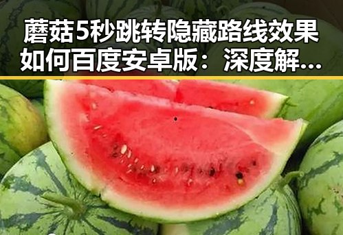 蘑菇5秒跳转隐藏路线效果如何百度安卓版：深度解析与实测体验