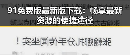 91免费版最新版下载:畅享最新资源的便捷途径