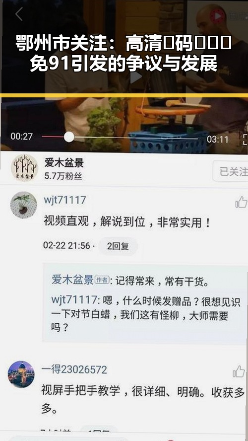 鄂州市关注：高清🈚码🔞❌♋免91引发的争议与发展