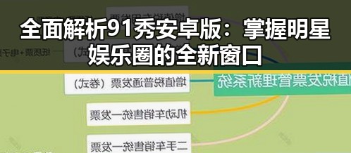 全面解析91秀安卓版:掌握明星娱乐圈的全新窗口