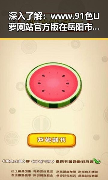 深入了解：www.91色😍萝网站官方版 在岳阳市的影响与应用