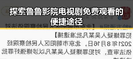 探索鲁鲁影院电视剧免费观看的便捷途径