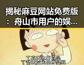 揭秘麻豆网站免费版：舟山市用户的娱乐新体验