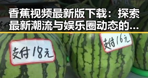 香蕉视频最新版下载：探索最新潮流与娱乐圈动态的门户