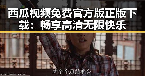 西瓜视频免费官方版正版下载:畅享高清无限快乐
