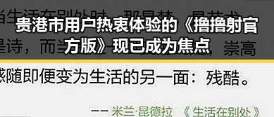 贵港市用户热衷体验的《撸撸射官方版》现已成为焦点