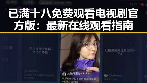 已满十八免费观看电视剧官方版：最新在线观看指南
