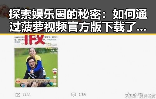 探索娱乐圈的秘密：如何通过菠萝视频官方版下载了解明星恋爱综艺