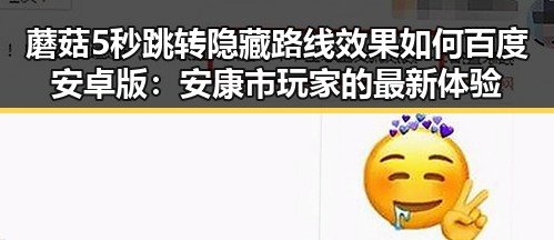 蘑菇5秒跳转隐藏路线效果如何百度安卓版：安康市玩家的最新体验