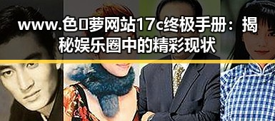 www.色😍萝网站17c终极手册：揭秘娱乐圈中的精彩现状