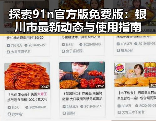 探索91n官方版免费版：银川市最新动态与使用指南