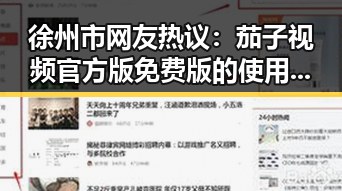 徐州市网友热议：茄子视频官方版免费版的使用体验