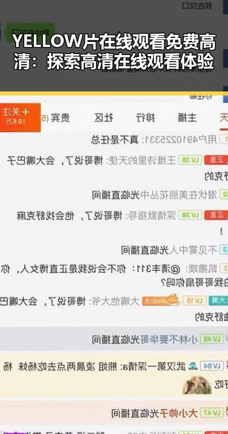 YELLOW片在线观看免费高清：探索高清在线观看体验