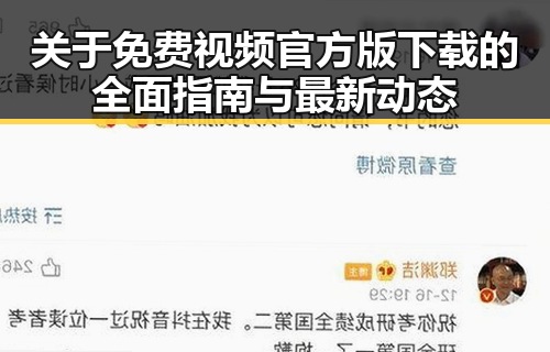 关于免费视频官方版下载的全面指南与最新动态