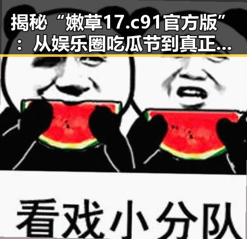 揭秘“嫩草17.c 91官方版”：从娱乐圈吃瓜节到真正的内容平台
