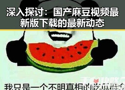 深入探讨：国产麻豆视频最新版下载的最新动态