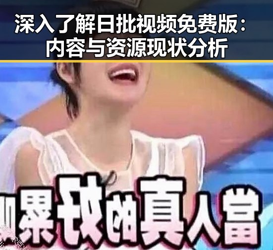 深入了解日批视频免费版：内容与资源现状分析