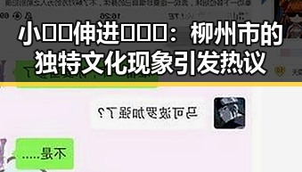 小🐔🐔伸进🈲🔞🔞：柳州市的独特文化现象引发热议