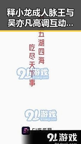 释小龙成人脉王与吴亦凡高调互动：引发关注的黄色91官方版