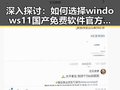 深入探讨:如何选择windows11国产免费软件官方版以保障系统安全