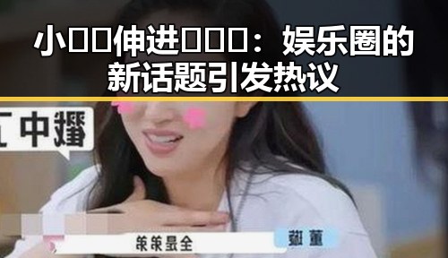 小🐔🐔伸进🈲🔞🔞：娱乐圈的新话题引发热议
