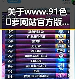 关于www.91色😍萝网站官方版下载：最新动态与讨论
