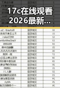 17c在线观看2026最新版：最新娱乐内容全景解析