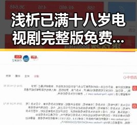 浅析已满十八岁电视剧完整版免费版官方版的现状与发展