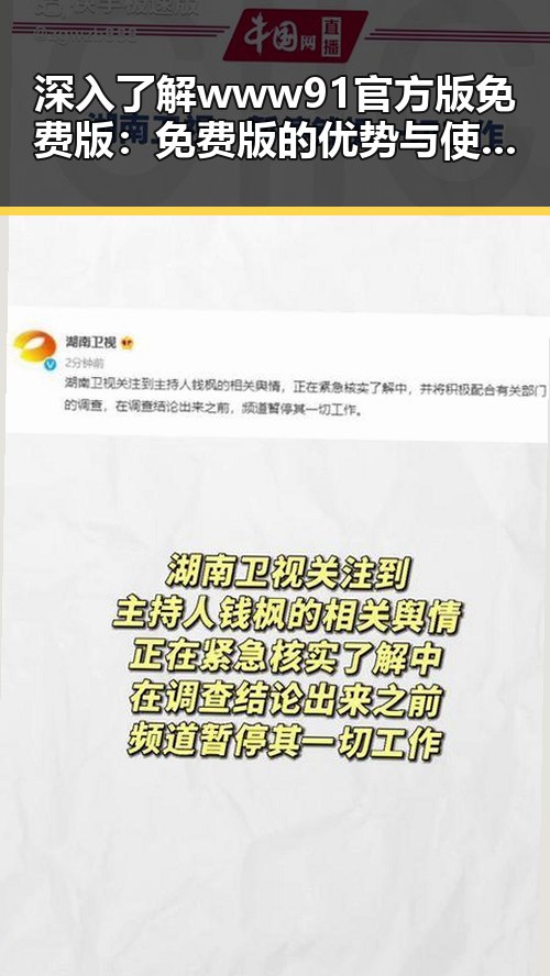 深入了解www91官方版免费版：免费版的优势与使用指南
