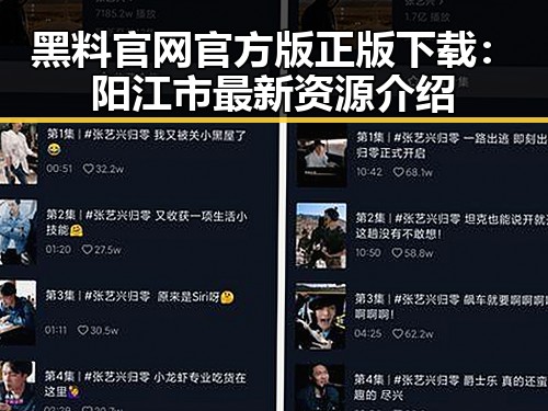 黑料 官网官方版正版下载：阳江市最新资源介绍