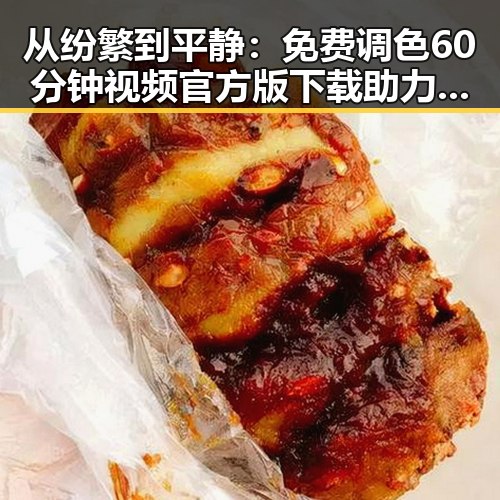从纷繁到平静：免费调色60分钟视频官方版下载助力鹤壁市用户体验升级