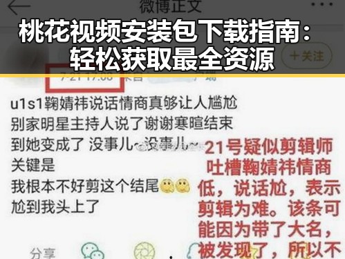 桃花视频安装包下载指南：轻松获取最全资源