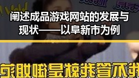 阐述成品游戏网站的发展与现状——以阜新市为例