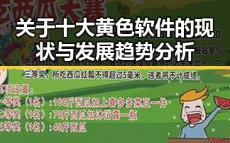 关于十大黄色软件的现状与发展趋势分析