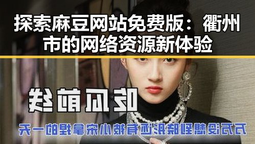 探索麻豆网站免费版：衢州市的网络资源新体验