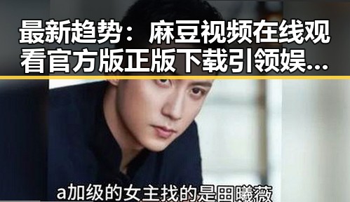 最新趋势：麻豆视频在线观看官方版正版下载引领娱乐新风潮