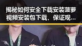 揭秘如何安全下载安装菠萝视频安装包下载，保证观看体验