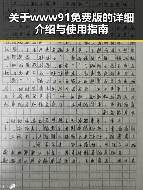 关于 www91免费版 的详细介绍与使用指南